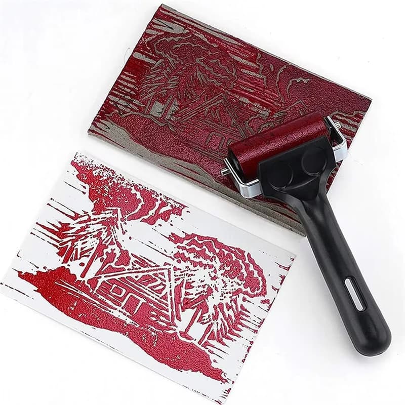 Rouleau de brayer en caoutchouc dur pour impression, 6/10/15/20 cm, pour peinture, artisanat, estampage, papier peint, scrapbooking, outil de peinture DIY
