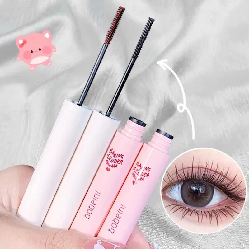 Mascara à brosse Ultra-fine, maquillage en Fiber de soie, allonge les cils, imperméable, séchage rapide, mat, marron, noir, bouclé, Comestics