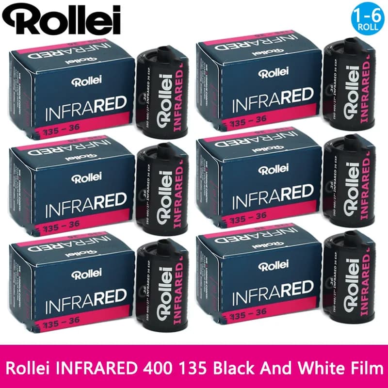 1/3/5/6 rouleaux Original Rollei infrarouge 400 135 Film infrarouge noir et blanc photographie pour Kodak M35 (Date d'expiration: 2028)