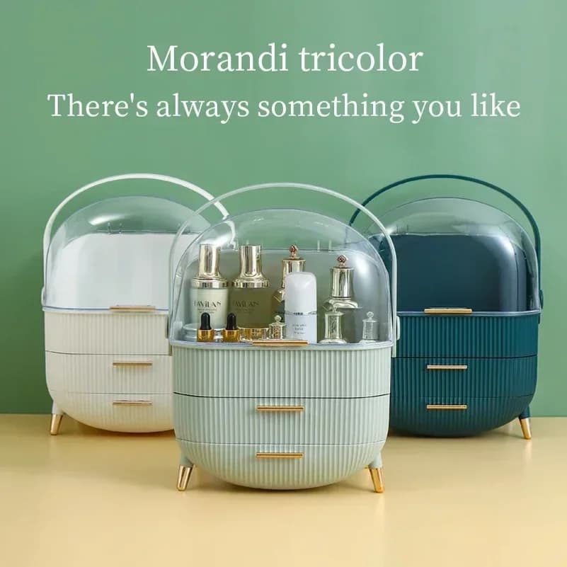 Nouveau bureau anti-poussière organisateur stockage étanche mode peau grande capacité de soins cosmétiques beauté tiroir boîte de rangement maquillage bain
