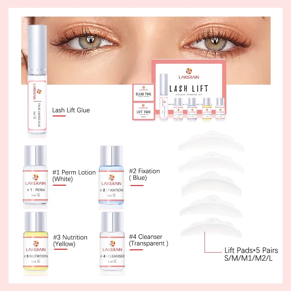 Kit de levage de cils semi-continu, rehausseur de cils, permanente, gratitude, fixation, colle, laser bouclé, salon de beauté, usage domestique, Pro