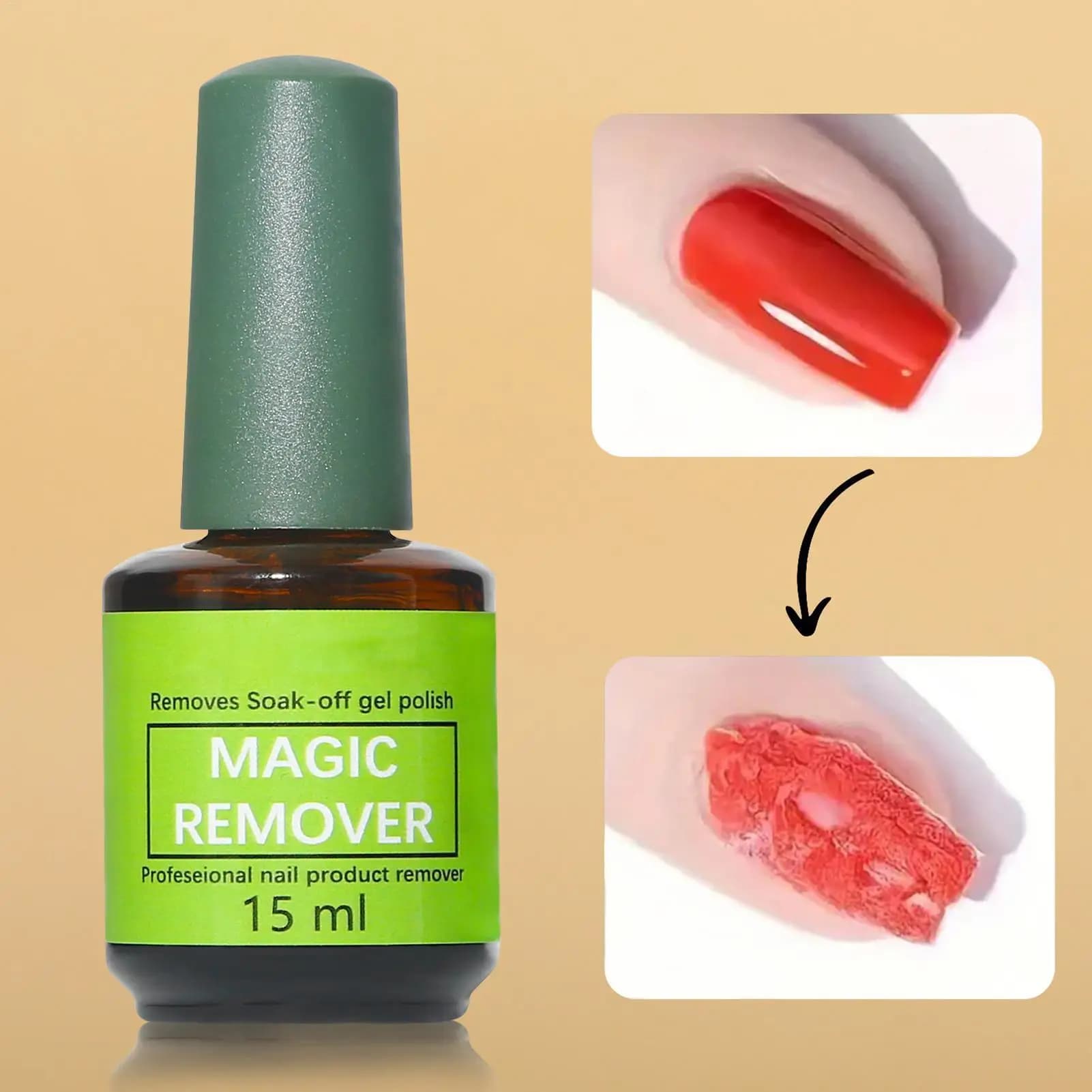 Dissolvant de vernis à ongles Gel 15ml