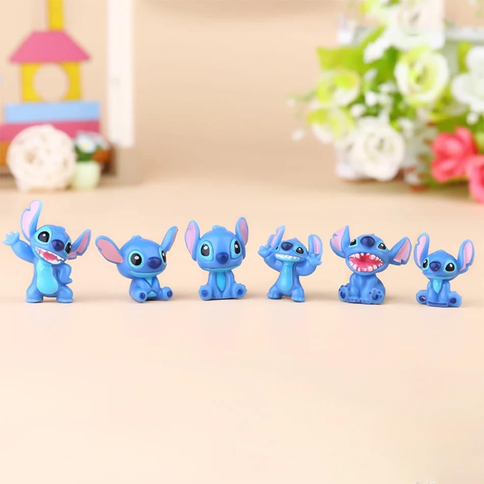 12 figurines miniatures Stitch, 3 cm, personnage de dessin animé Lilo et Stitch, décoration de table, modèle d'objet pour voiture, cadeau
