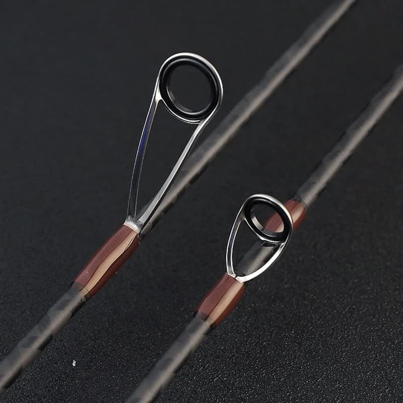ROLLFISH Canne à pêche spinning/casting en carbone ultra souple avec poignée en bois massif, action rapide, 1,38-1,8m