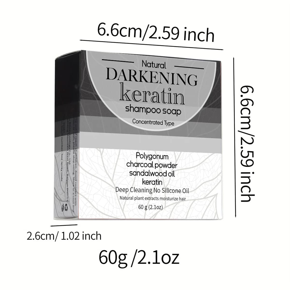 XF 60g Savon noir Shampooing solide Shampooing végétalien biologique pour tous les types de cheveux fabriqués à base d'huile naturelle