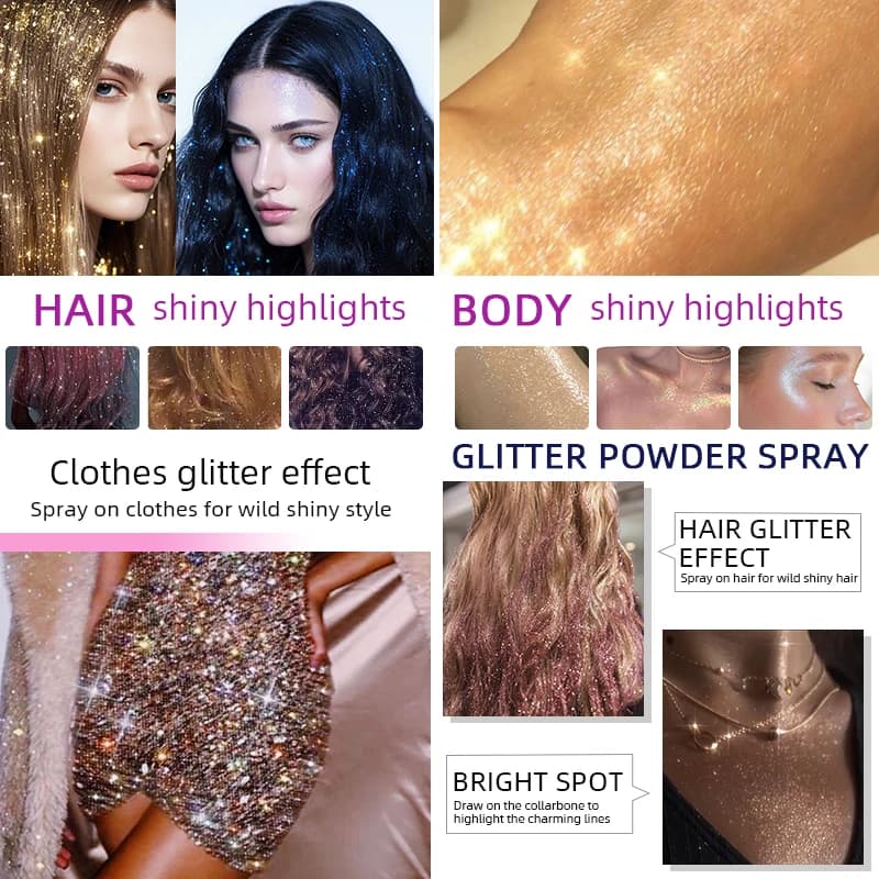 Spray de paillettes 80ml-cosmétiques de pulvérisation