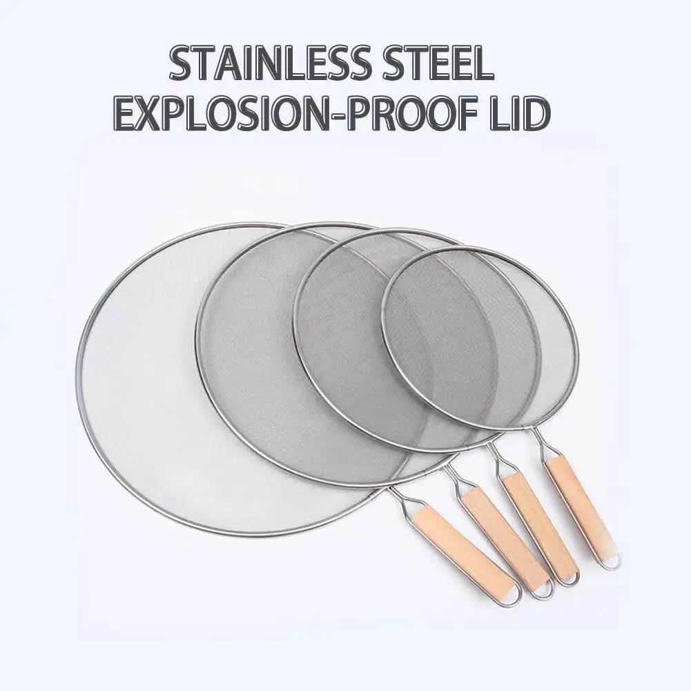 Pot huile de friture couvercle de cuisson outils de cuisine graisse éclaboussures écran gardes maille Anti