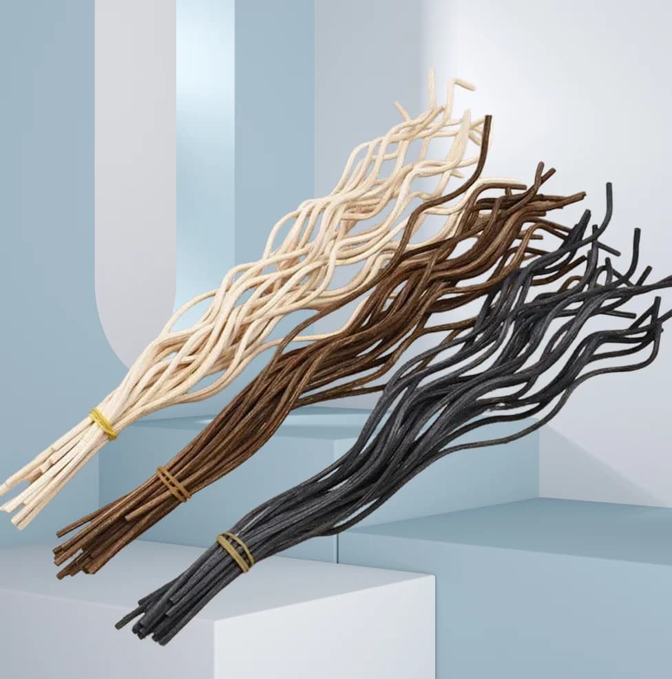 20 bâtonnets diffuseurs ondulés de 3 mm et 28 cm de long, pour parfums et huiles aromatiques, décoration d'intérieur, en rotin