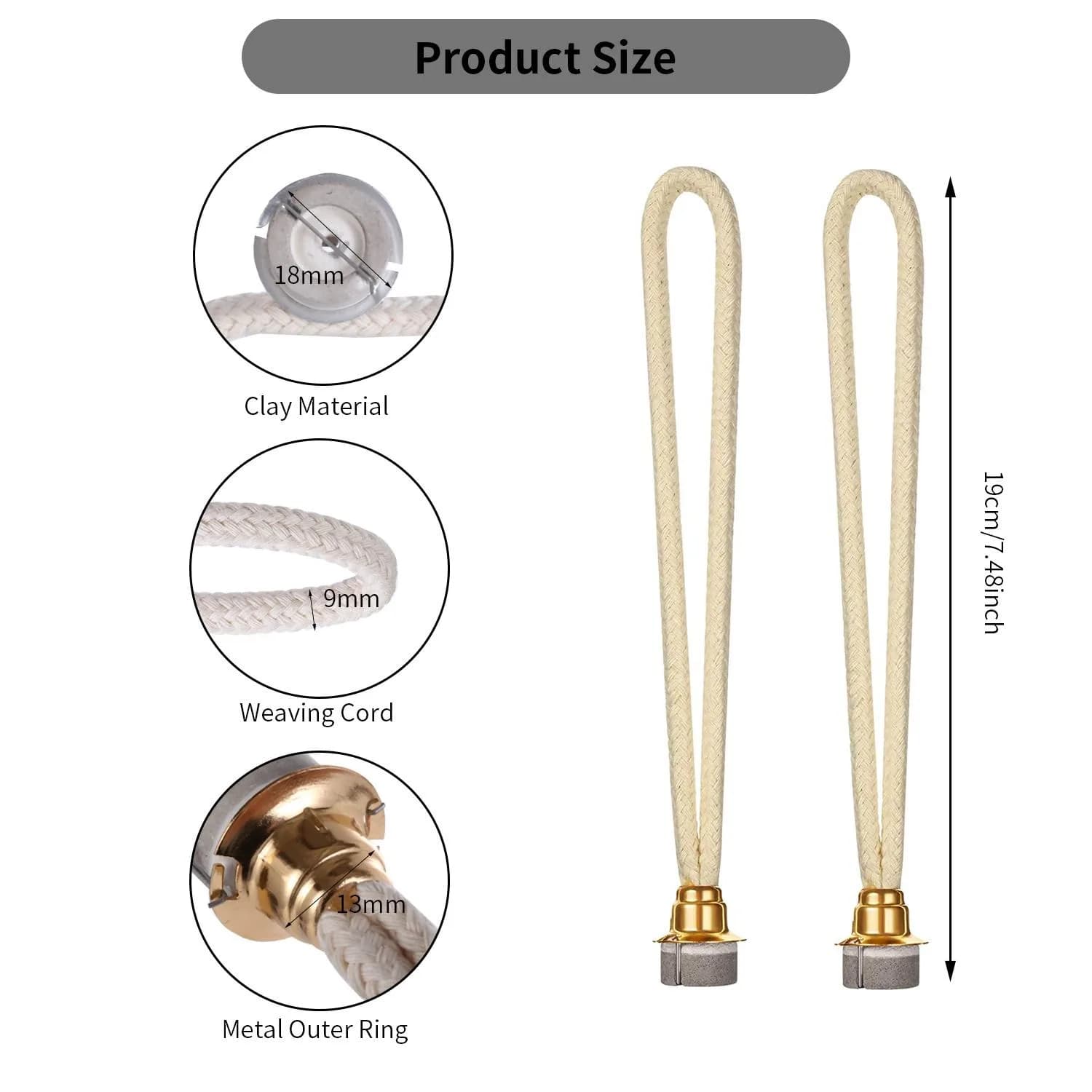 Mèche de lampe à huile de remplacement