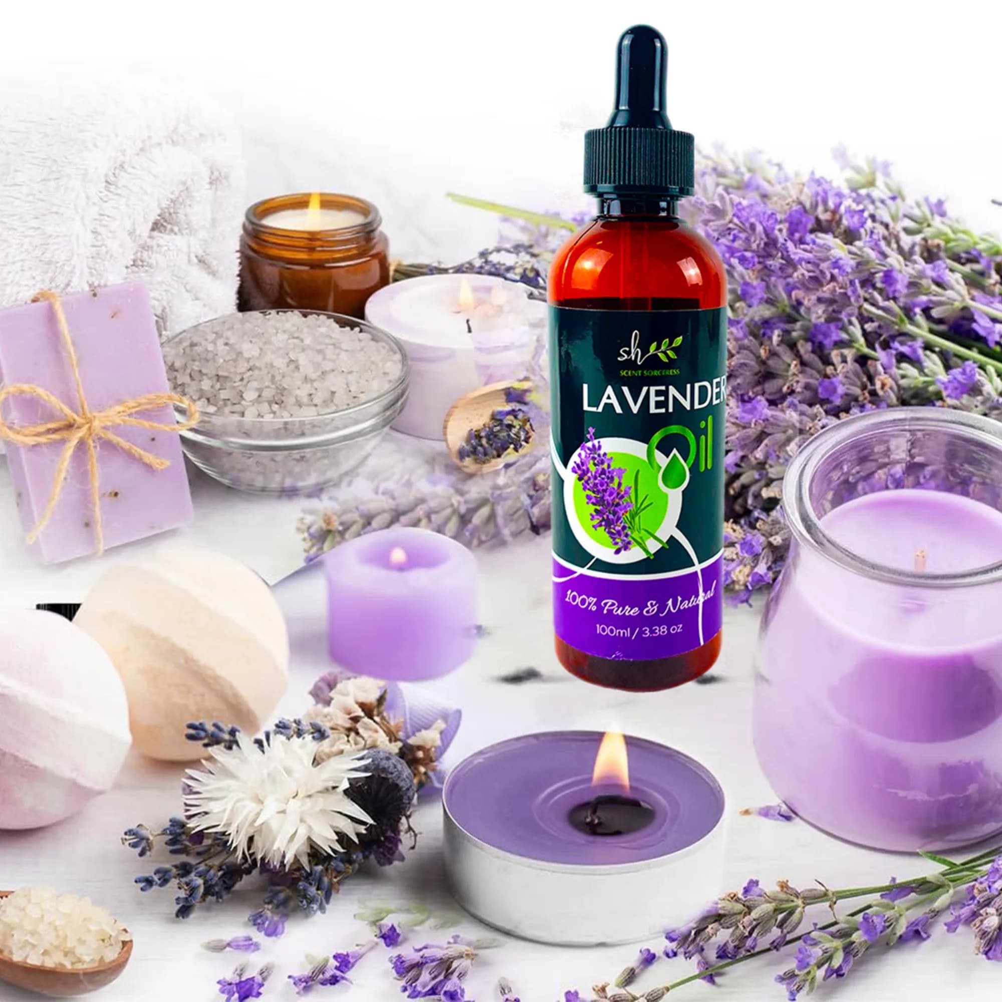 Huile essentielle de Massage à la lavande naturelle Pure