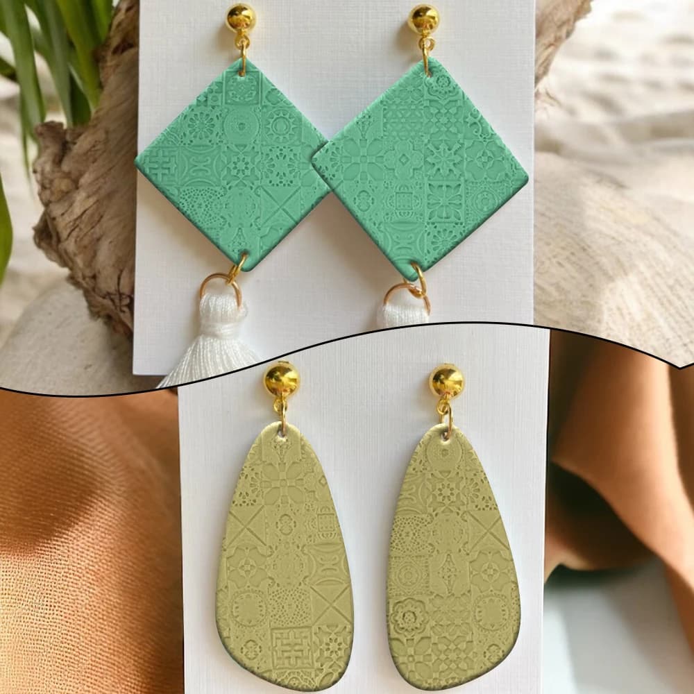 Rouleau de Texture florale Vintage en plastique Durable, rouleau de Texture florale Vintage pour motifs d'argile polymère, boucles d'oreilles, fabrication de bijoux, bricolage