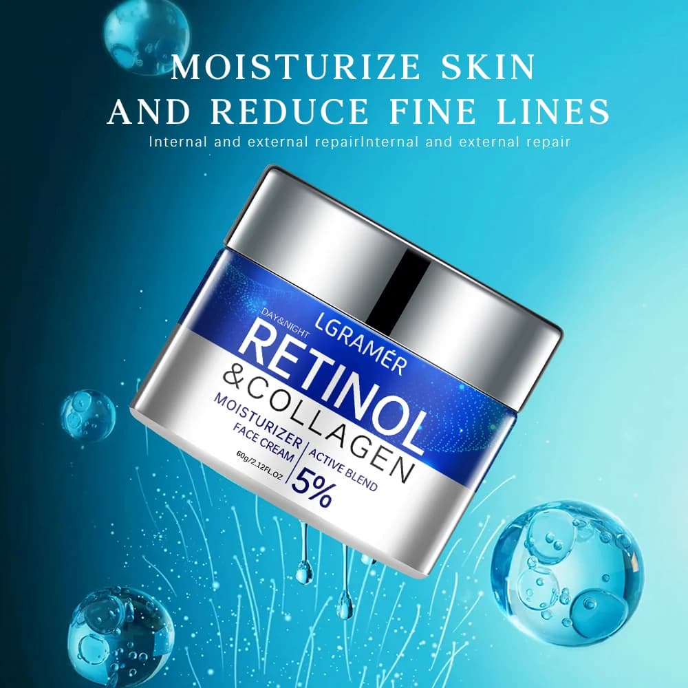 Crème anti-rides au rétinol, Anti-âge, raffermissant, estompe les ridules, blanchissant, hydratant, éclaircissant, soins pour la peau, cosmétique