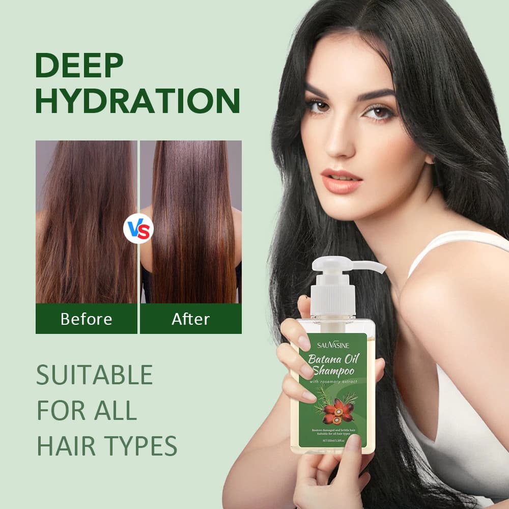 Shampoing nourrissant à l'huile de Batana pour tous les cheveux, 100ML, apaisant, pour le cuir chevelu, réparation Intense, avec extrait de romarin