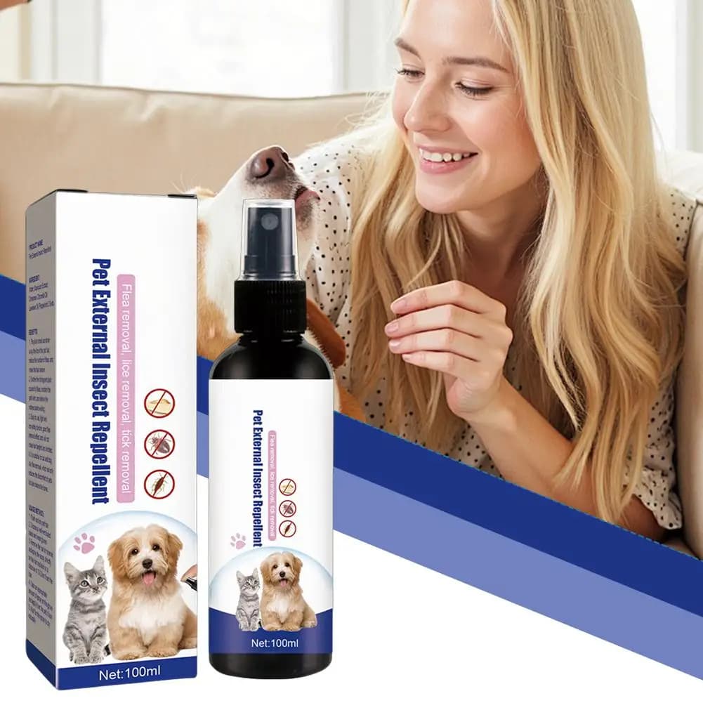Gouttes anti-puces pour chiens et chats, insecticide, spray anti-puces et poux, formule concentrée anti-puces et tiques, 100ml