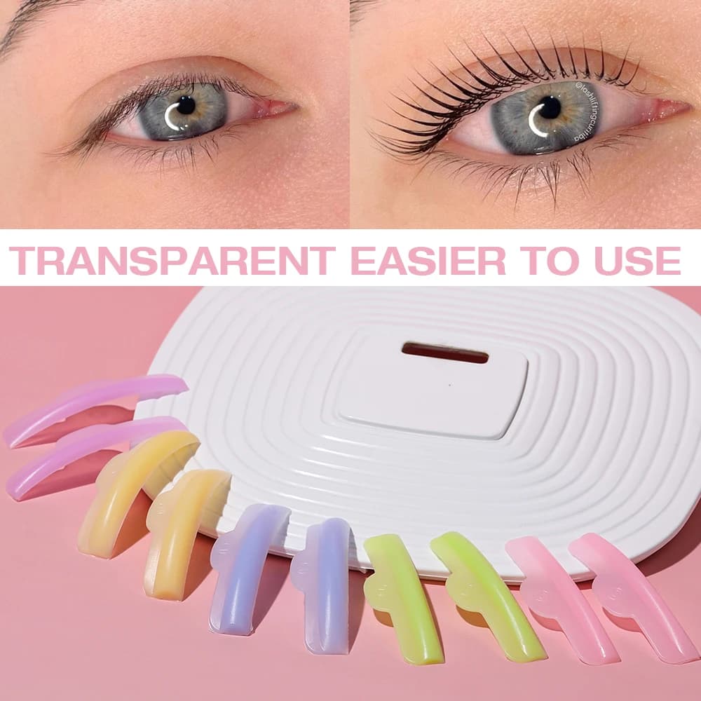 5 Tailles de boucliers pour rehaussement de cils, Rouleaux de permanente pour cils naturels, Rouleaux de lamination, Boucliers plats pour rehaussement et teinture de cils courbure C