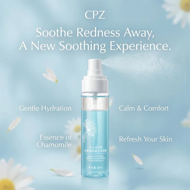 Spray Hydratant Apaisant à la Vitamine C 95ml - Pour Peaux Sensibles, Soulagement des Rougeurs, Hydratation Profonde, Élimination des Points Noirs