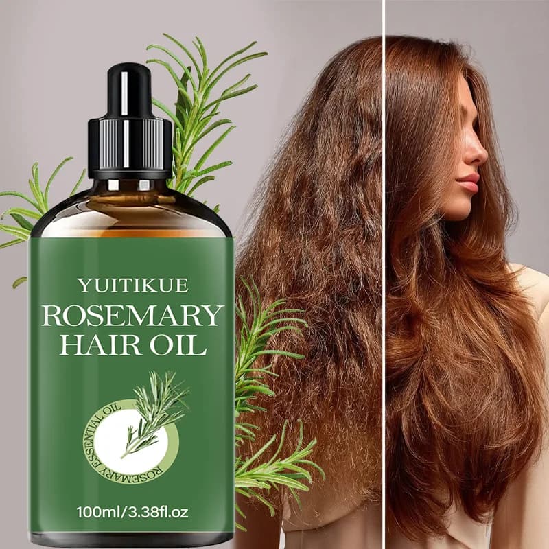 Huile capillaire à la  romarin YUITIKUE, 100 ml, huile essentielle naturelle pour le cuir chevelu et les soins capillaires, traitement nourrissant