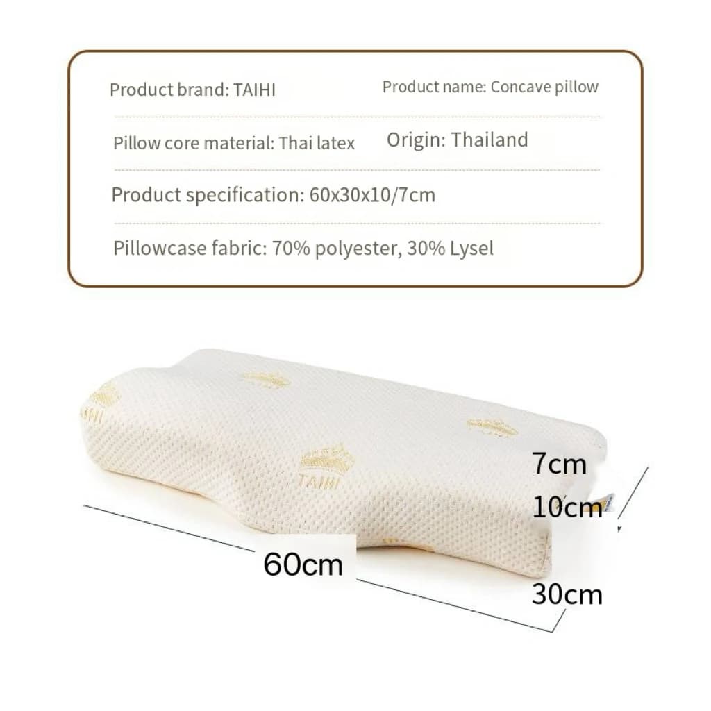 Oreiller confortable pour adultes, latex naturel thaïlandais, 8 heures par nuit, réparation des vertèbres cervicales pour améliorer le sommeil