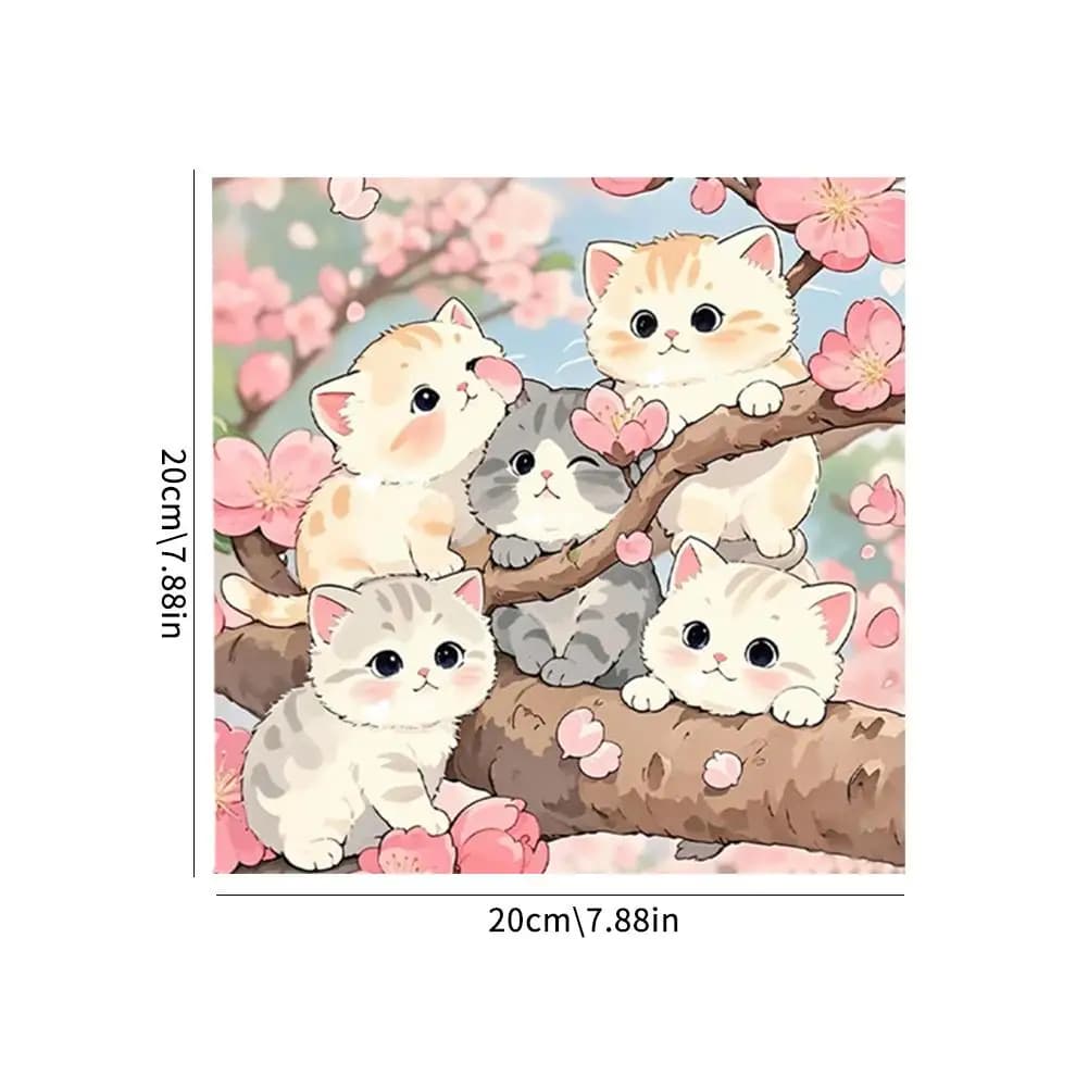 Peinture à l'huile paquet livre chat