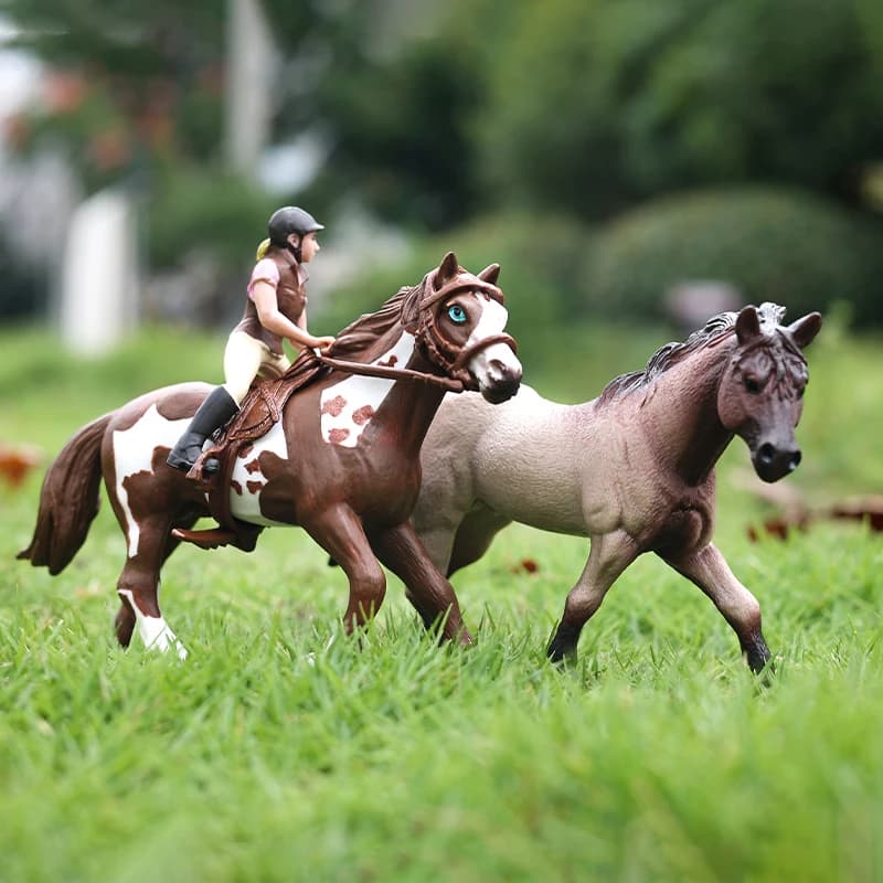 Jouet réaliste de figurine d'action de cheval sauvage-modèle d'animaux à collectionner pour les enfants cadeau parfait