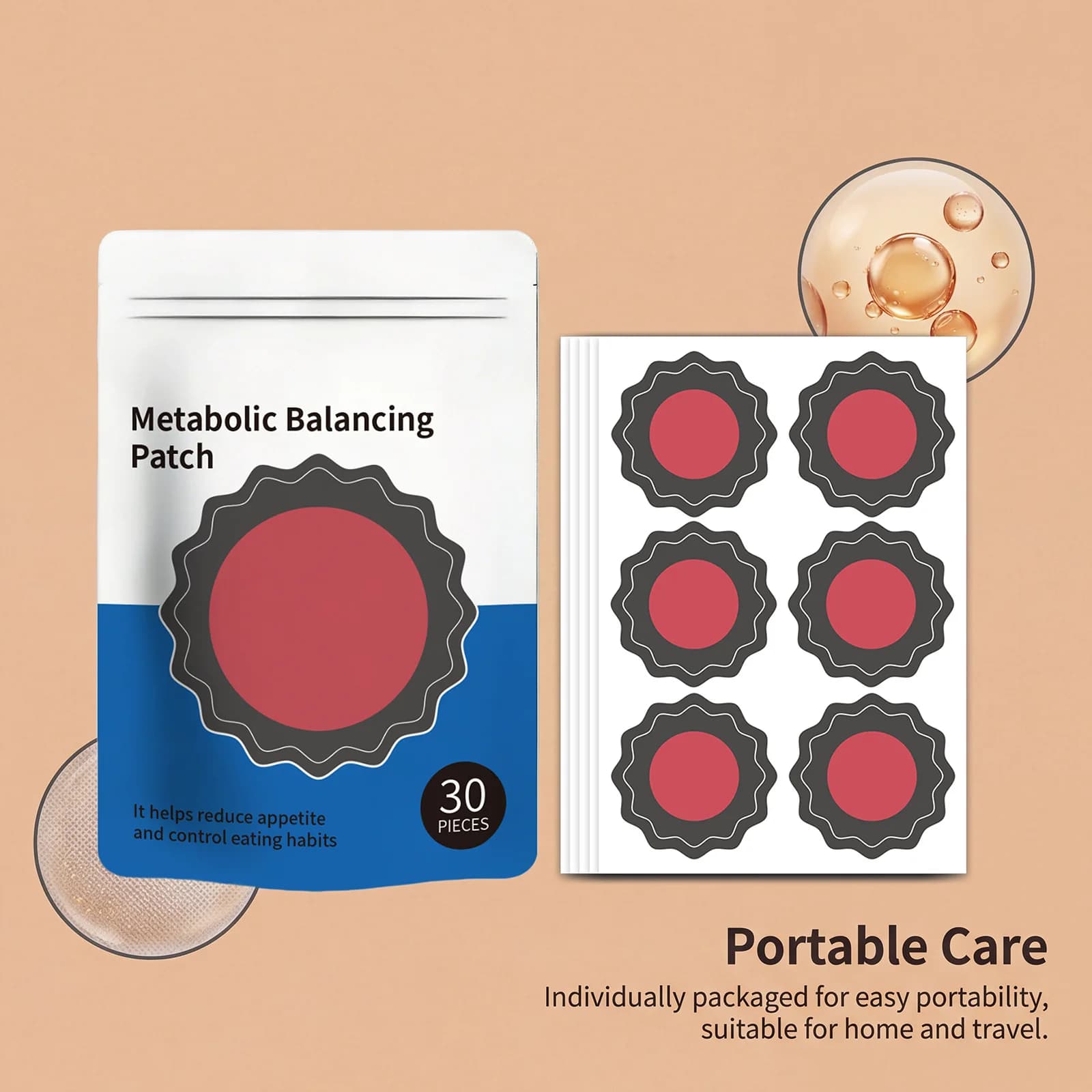 Patchs |   30 Patchs à Formule Scientifique pour Contrôler l'Appétit et Stimuler le Métabolisme, à Base de Plantes Naturelles, Action Rapide