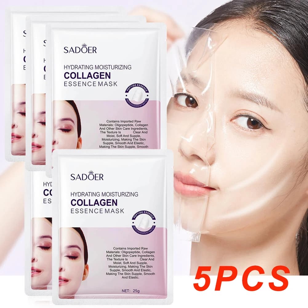 Masque facial hydratant à l'acide hyaluronique et au collagène