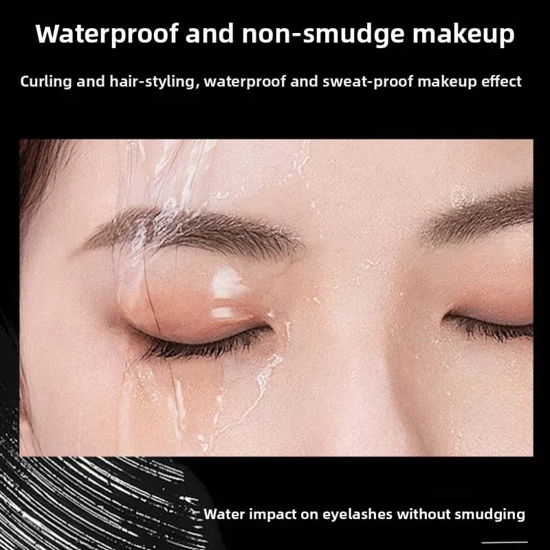 Mascara longue tenue, waterproof et résistant à la transpiration, sans grumeaux, effet cils naturels, parfait pour le maquillage quotidien.
