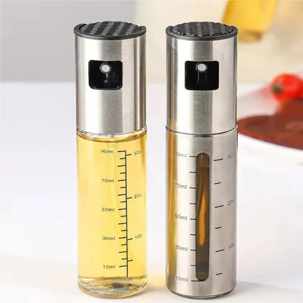 Bouteille de pulvérisation d'huile d'olive en acier inoxydable, 1 pièce, vinaigre d'huile pour friteuses à Air, barbecues, légumes, huiles essentielles, pulvérisateur de vinaigre