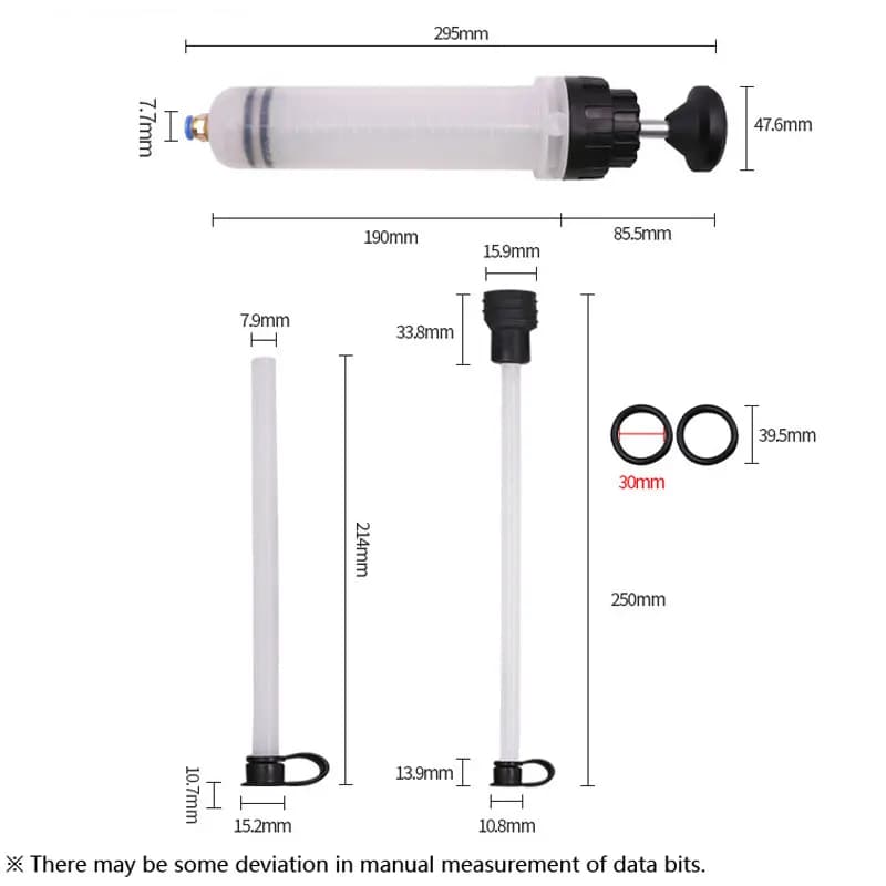 Pompe de fluide d'huile moteur de voiture, sous vide efficace, seringue d'inhalation manuelle, transfert de cooolant de moteur translucide 500cc/1500cc