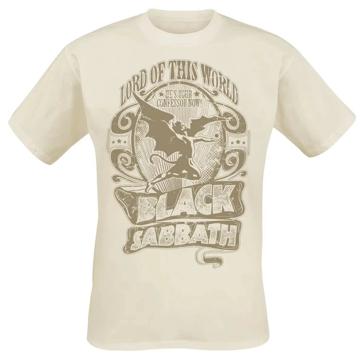 T-Shirt en coton avec image de groupe de musique Dancing Devil Black Sabbath, Streetwear d'été pour hommes et femmes