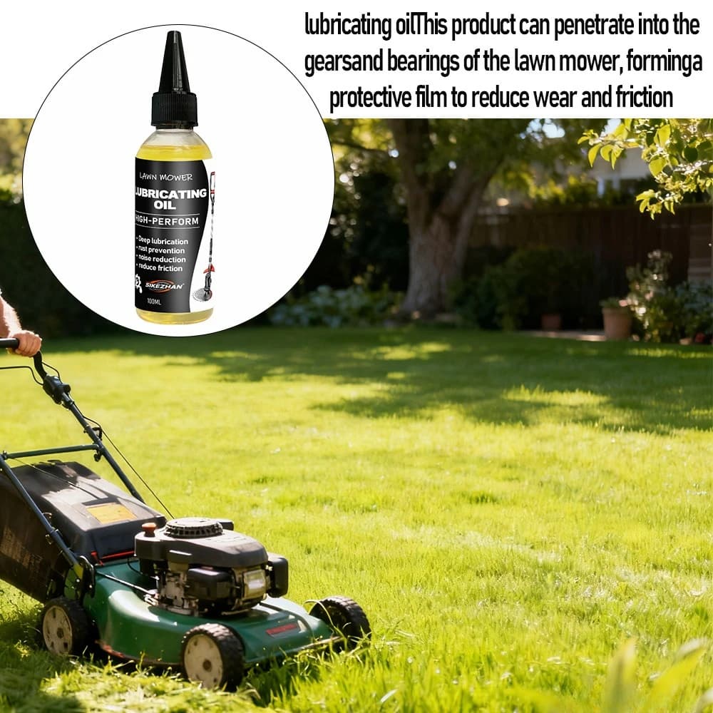 Lubrifiant pour tondeuse à gazon haute performance, 100ml, huile de protection contre la rouille pour l'entretien des équipements d'outils de jardin, opération douce