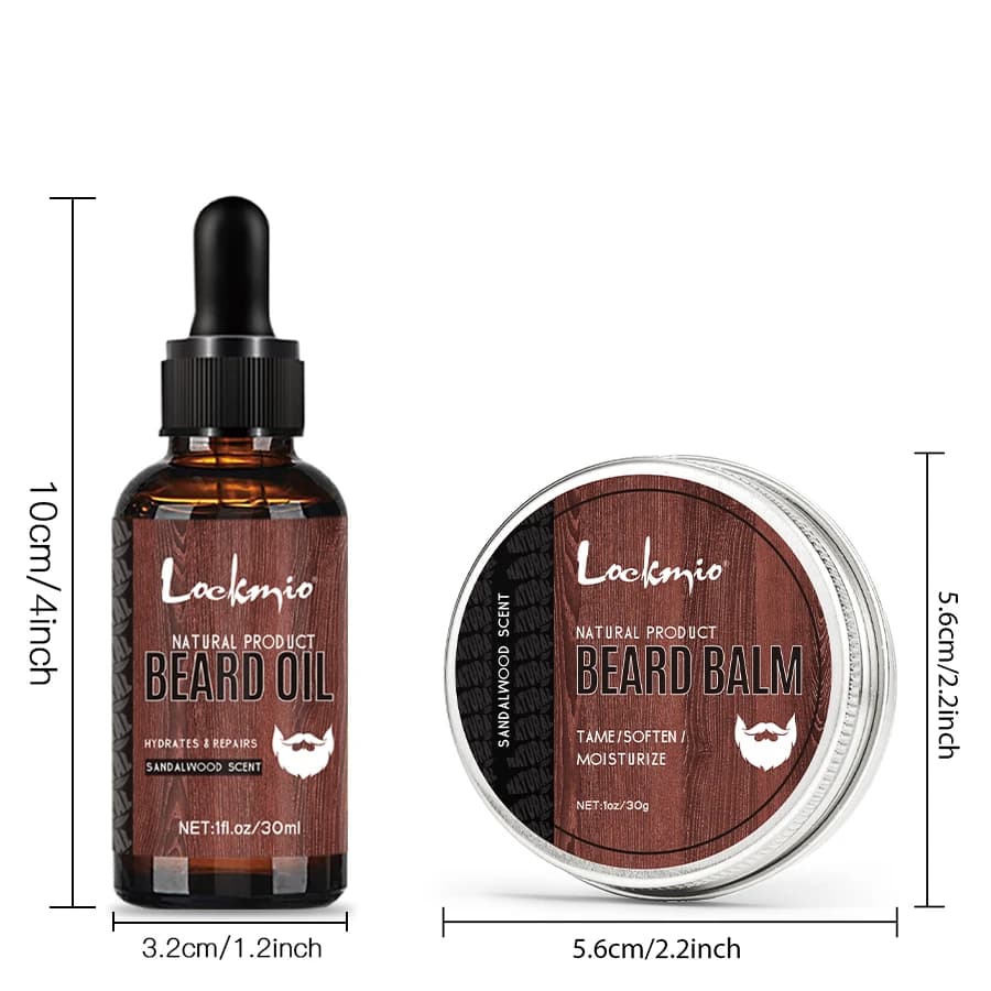 Baume à barbe et huile crème d'essence pour définir les moustaches favorise la barbe huile de croissance saine hommes barbes produits de coiffage doux