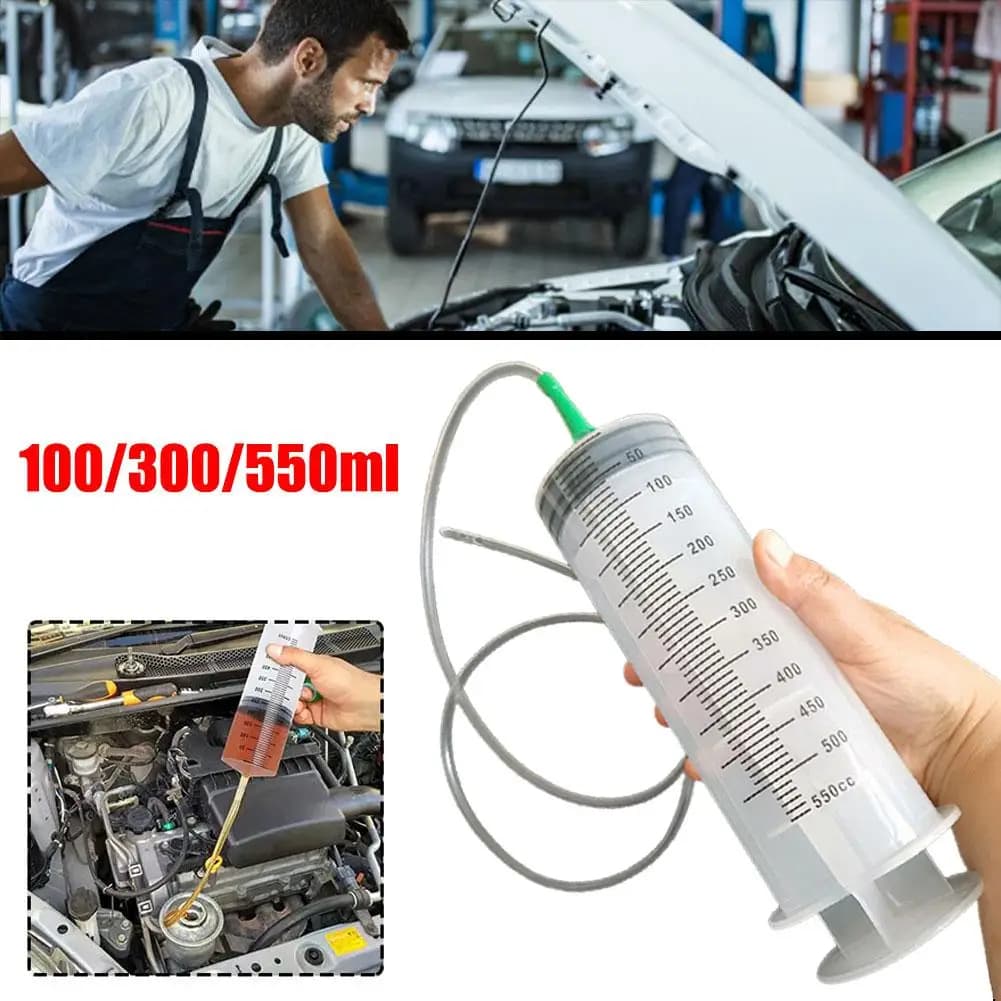 Pompe à huile à seringue avec échelle graduée 100/300/550 ml, grandes seringues réutilisables, extracteur d'huile par aspiration sous vide, pompe pistolet