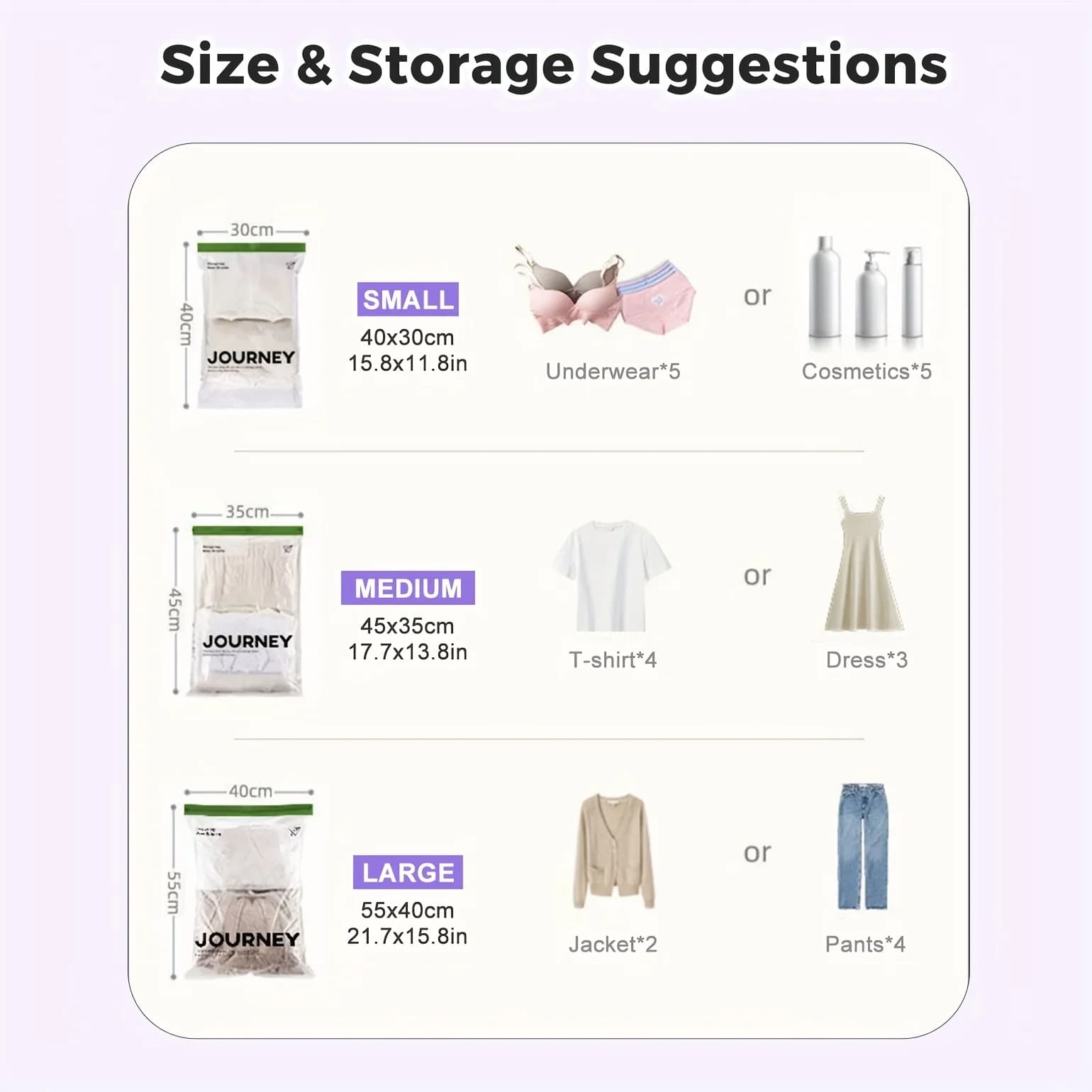 Sacs de Compression enroulables, 2 pièces/paquet, sac de rangement sous vide réutilisable pour organisateur de voyage, gain de place dans la valise, aucune pompe requise