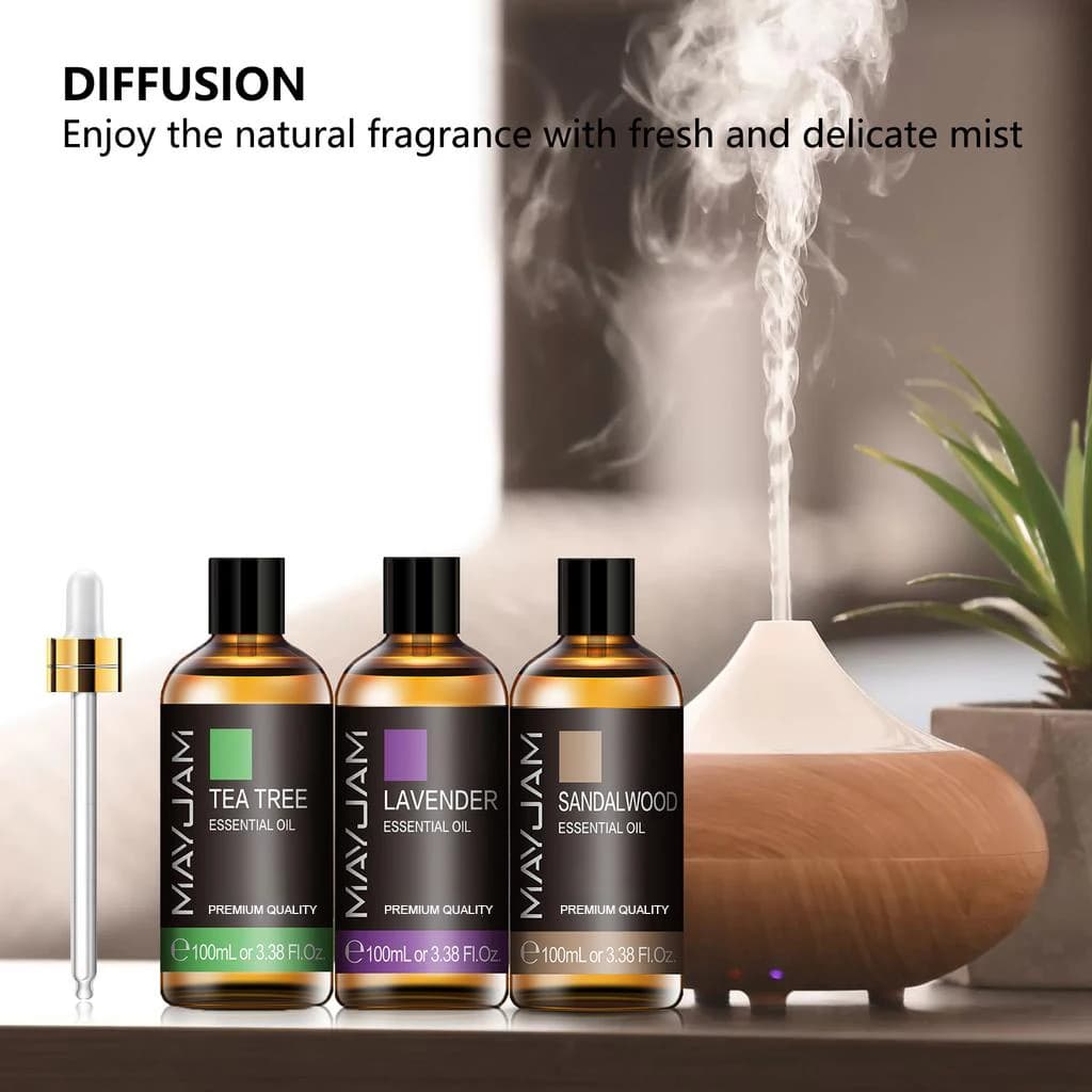 Huiles essentielles pour humidificateur, diffuseur aromatique, lavande, Eucalyptus, Rose, gingembre, citronnelle, parfum, fabrication d'huile, bougies, 100ml
