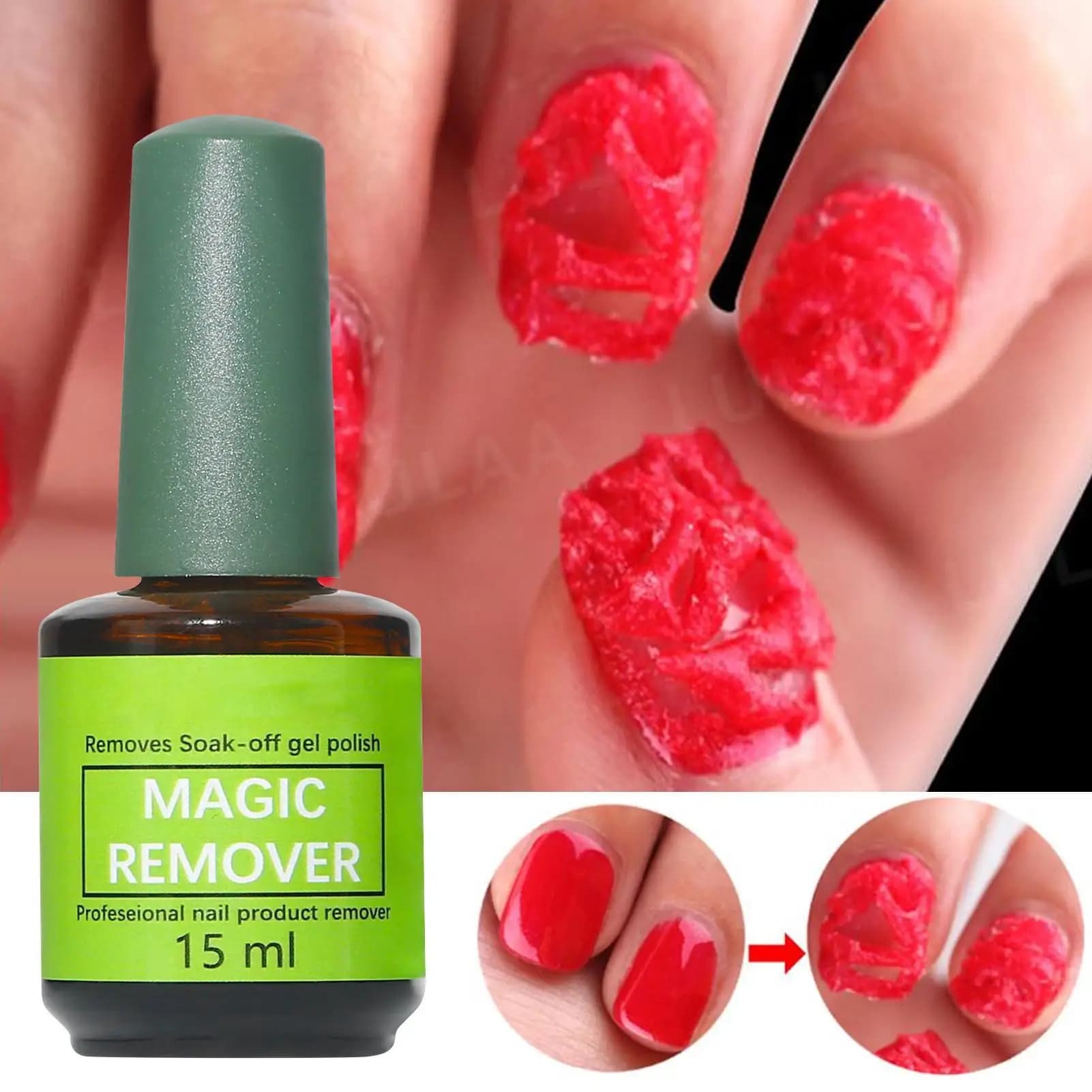 Dissolvant de vernis à ongles Gel 15ml