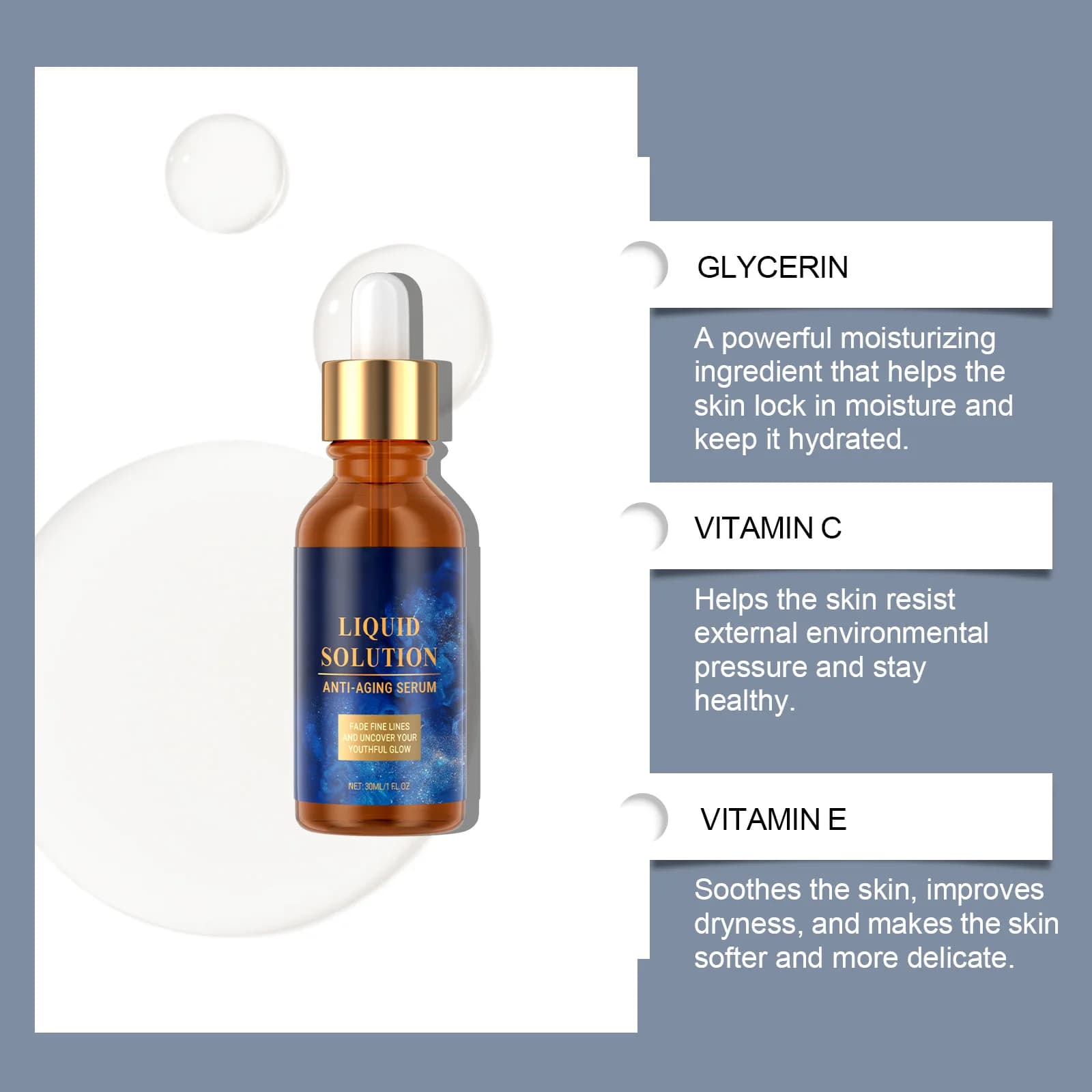 Sérum anti-âge à la vitamine E, sérum anti-rides à la vitamine C, raffermissant, liftant, anti-âge, antioxydant, hydratant, sérum pour le visage coréen