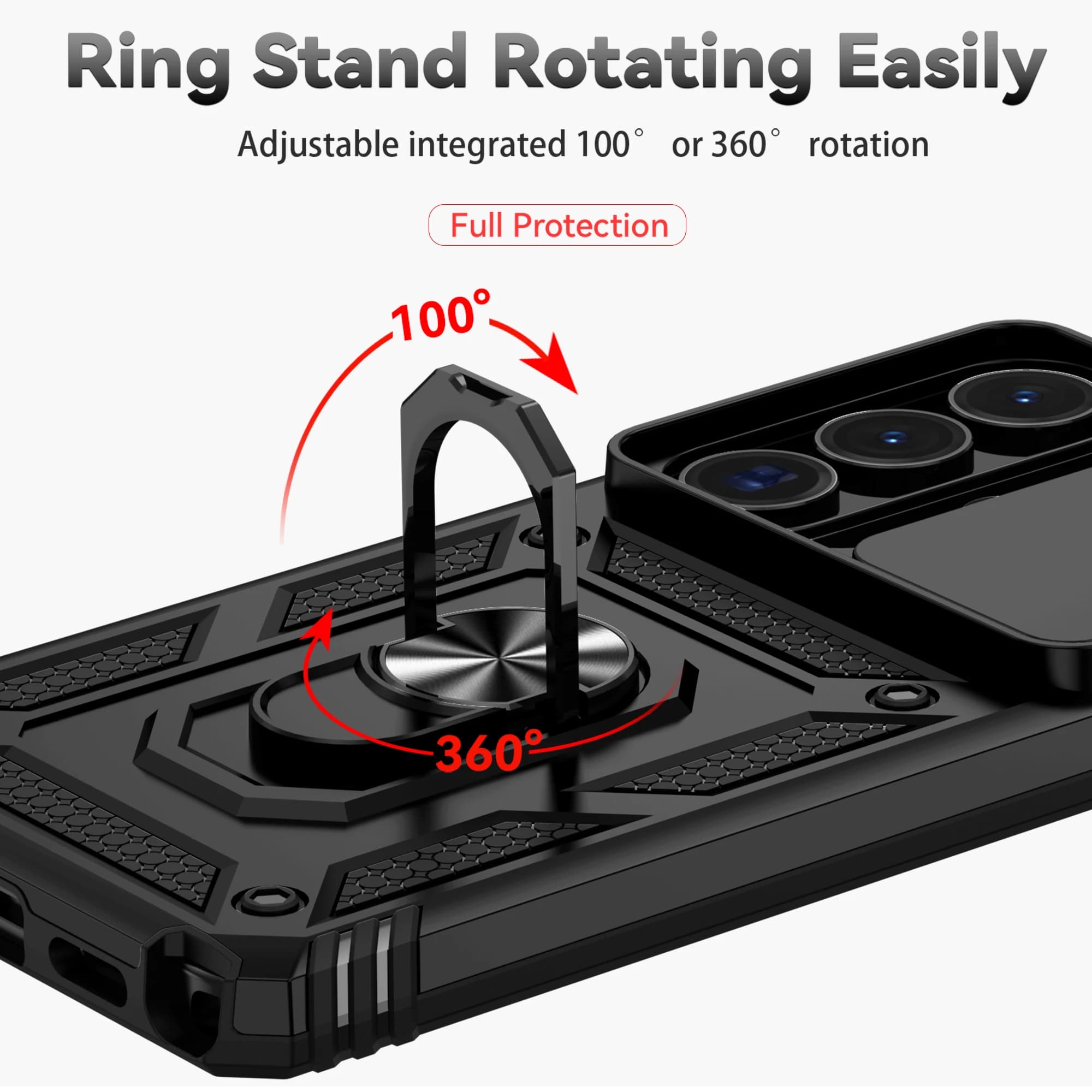 Étui de protection militaire avec objectif de caméra coulissant rotatif pour Samsung Galaxy S26 S25 S24 Ultra Plus S25FE S24FE S23FE S25EDGE