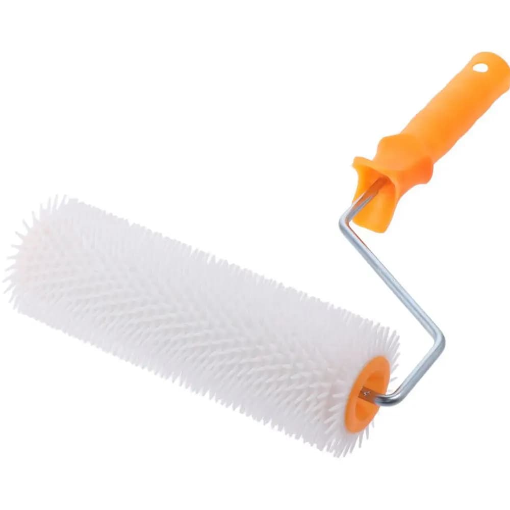Rouleau à pointes de 23cm/9 pouces, rouleau auto-composé pour sol en Latex, rouleau de nivellement à pointes, rouleau de brosse à peinture