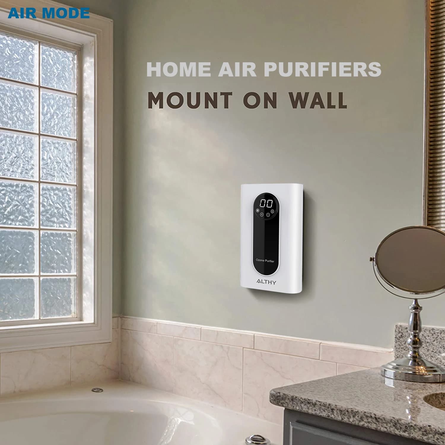 ALTHY – Machine générateur d'ozone pour eau, air et huile, minuterie 1000 mg/h, ozoniseur, stérilisateur de désinfection + purificateur d'ions négatifs