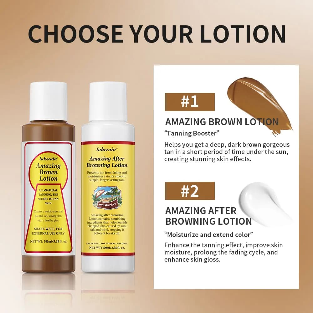 Lotion bronzante imperméable, accélérateur de bronzage naturel hawaïen avec vitamines et antioxydants, formule hydratante pour tous types de peau