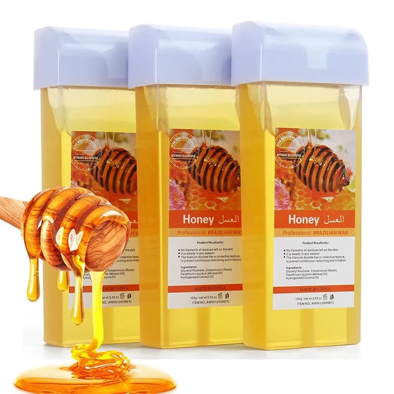 Kit d'épilation à rouler pour épilation, tous Types de peau, chauffage, cartouche chaude, miel, ensemble de rouleaux de cire unisexe