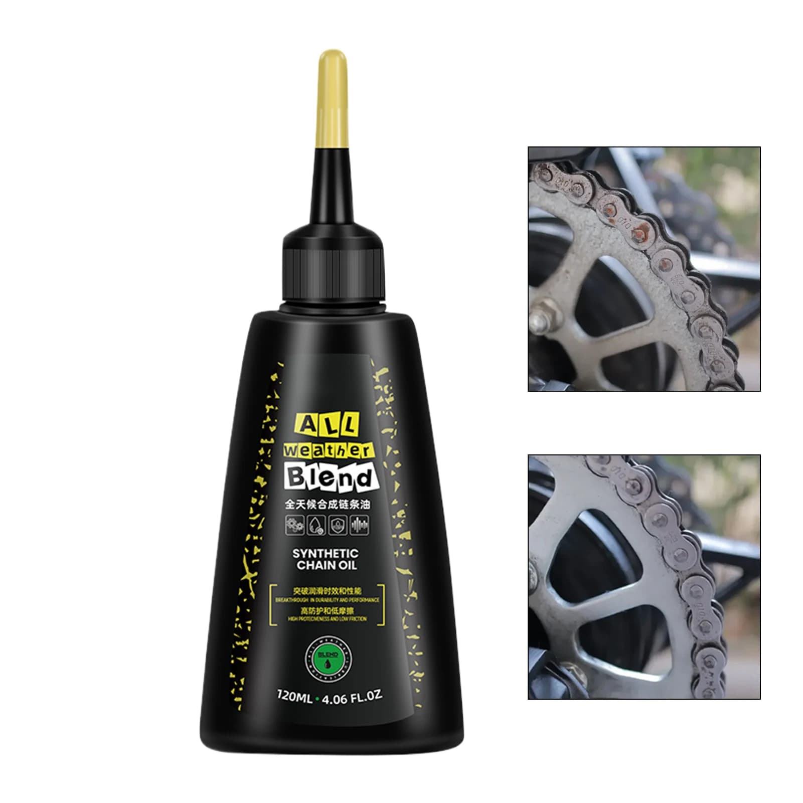 Huile synthétique pour chaîne de vélo, 120ml, lubrifiant multi-usage, sec et humide, anti-corrosion et anti-rouille pour vélos