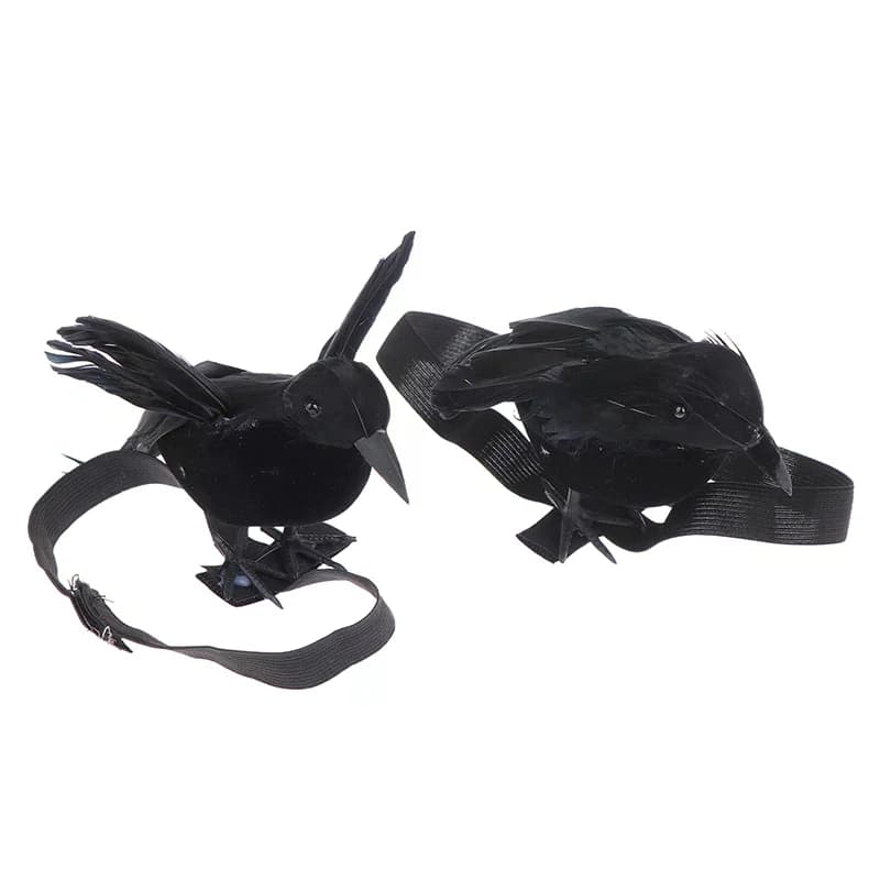 Simulation de corbeau noir avec bande élastique d'épaule