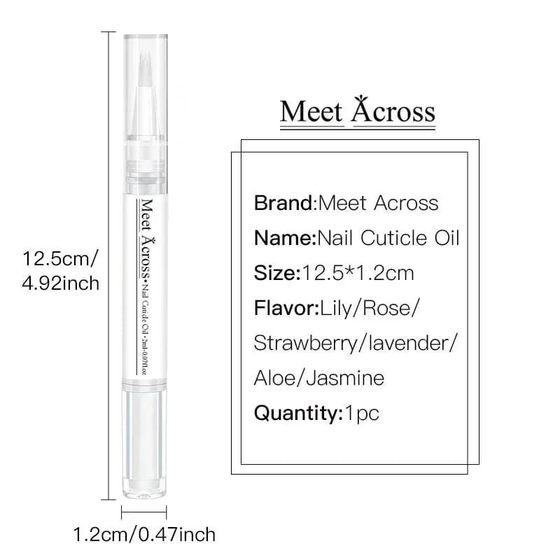 Stylo à huile pour nutrition des ongles, renforcement des ongles fins et croissance, 6 odeurs, traitement des ongles, revitalisant pour cuticules, huile de manucure