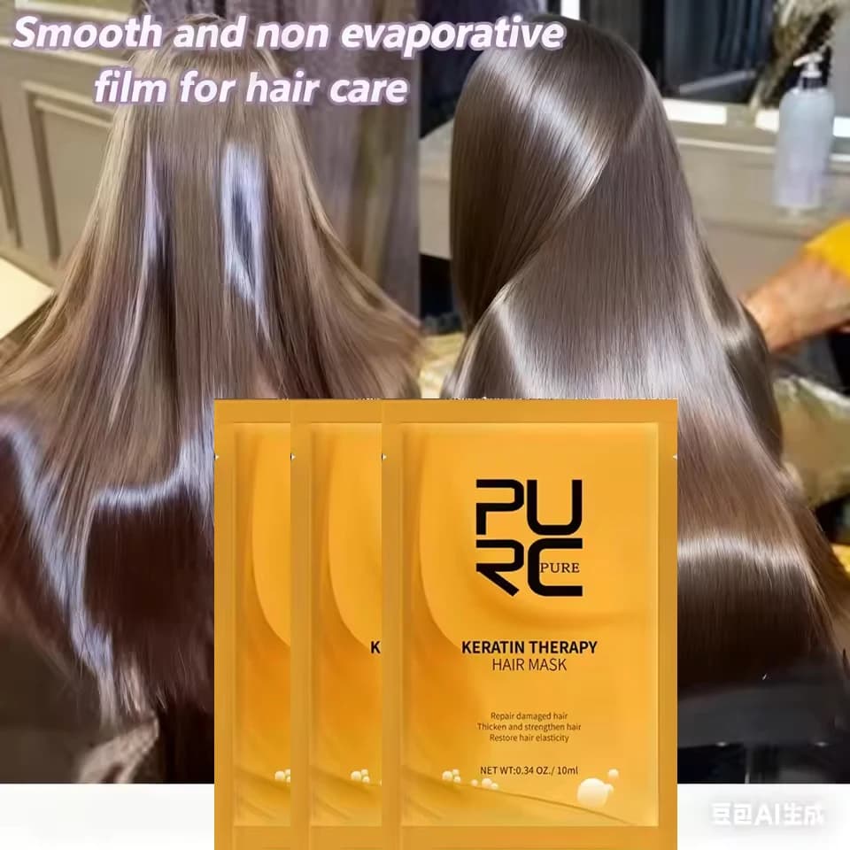 Masque capillaire à la kératine magique, crème à lisser les protéines, réparation des cheveux secs, crépus et endommagés, doux, lisse, brillant, revitalisant hydratant, 10g