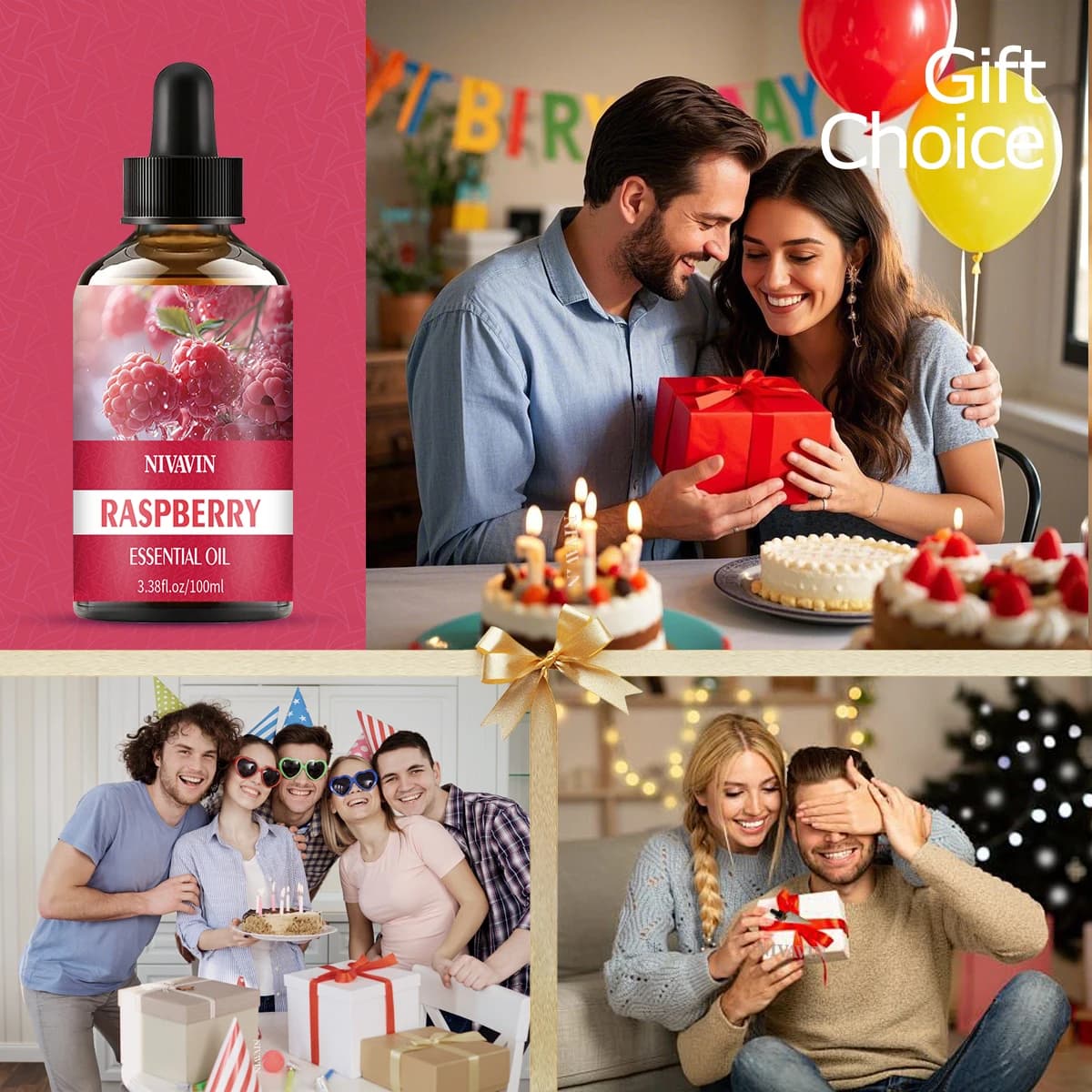 L'huile essentielle de framboise 30 ml/60 ml/100 ml convient à l'hydratation du visage, à l'hydratation, aux soins capillaires, aux soins de la peau et à la fabrication de parfum
