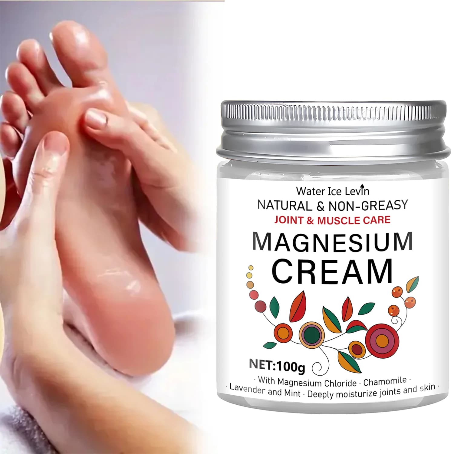 Crème de soin pour articulations et muscles en magnésium : naturelle