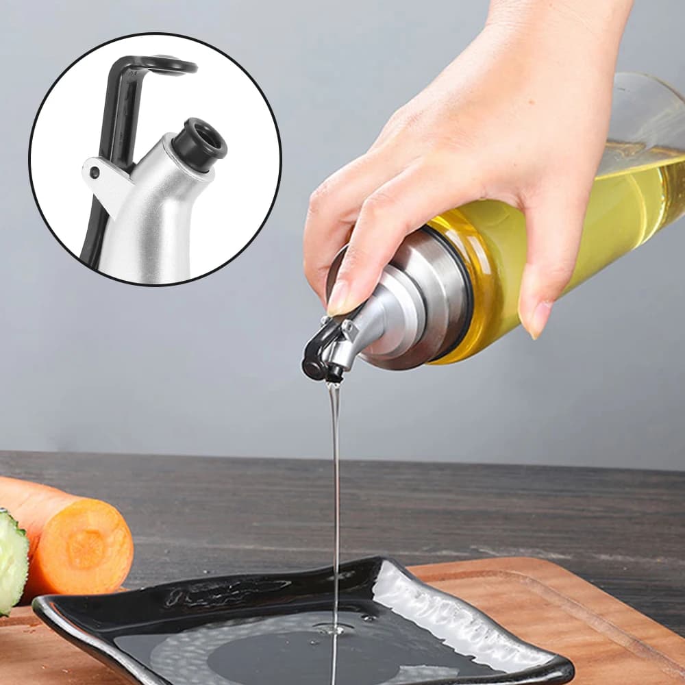 Bec verseur de bouteille d'huile en acier inoxydable, anti-fuite, distributeur d'huile d'olive, bouchon de bouteille de vinaigre, verseur rapide, couvercles anti-poussière