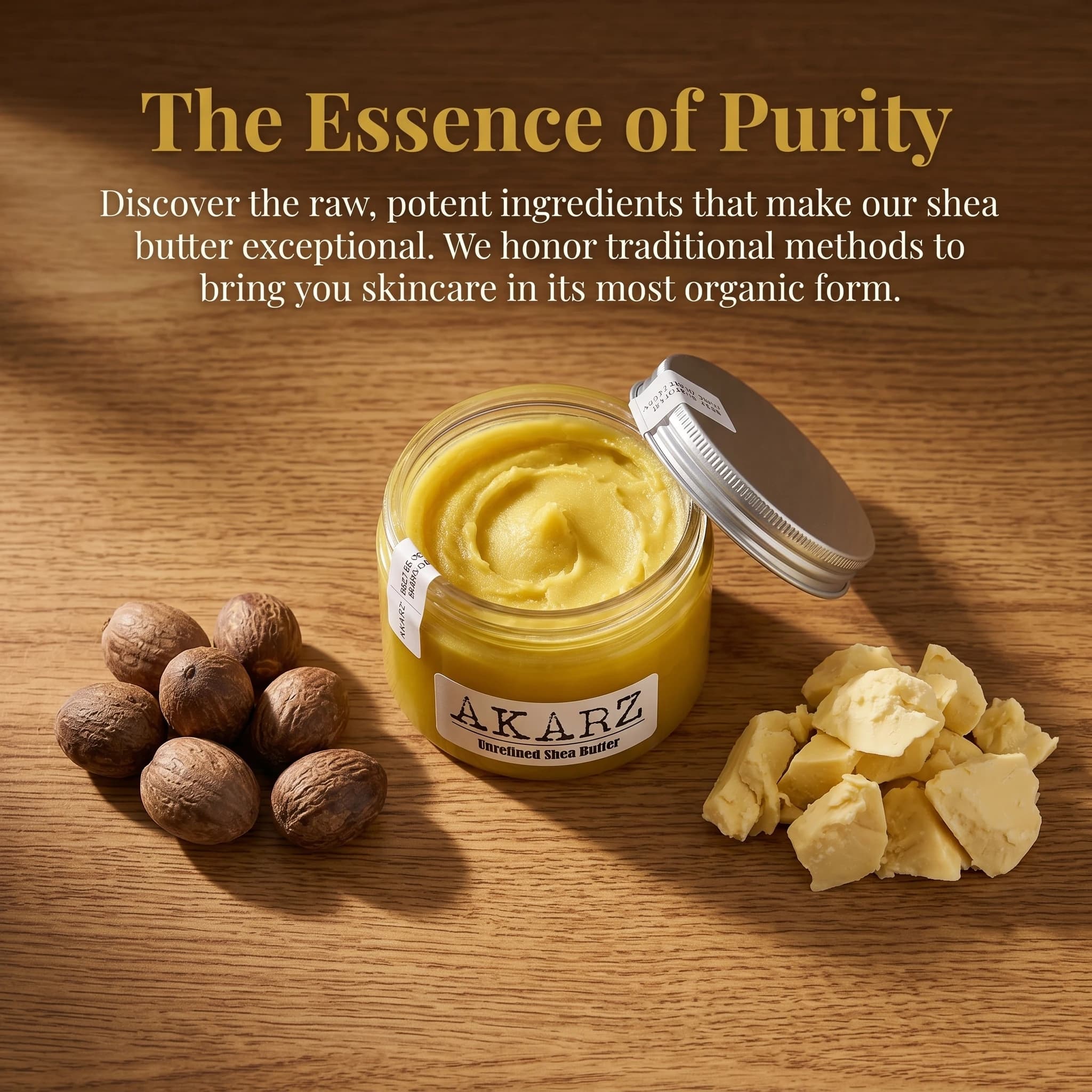 AKARZ-Poupée de karité non raffinée, produits de soins de la peau, matière première cosmétique, huile de base, jaune, solide, origine Afrique de l'Ouest, haute qualité